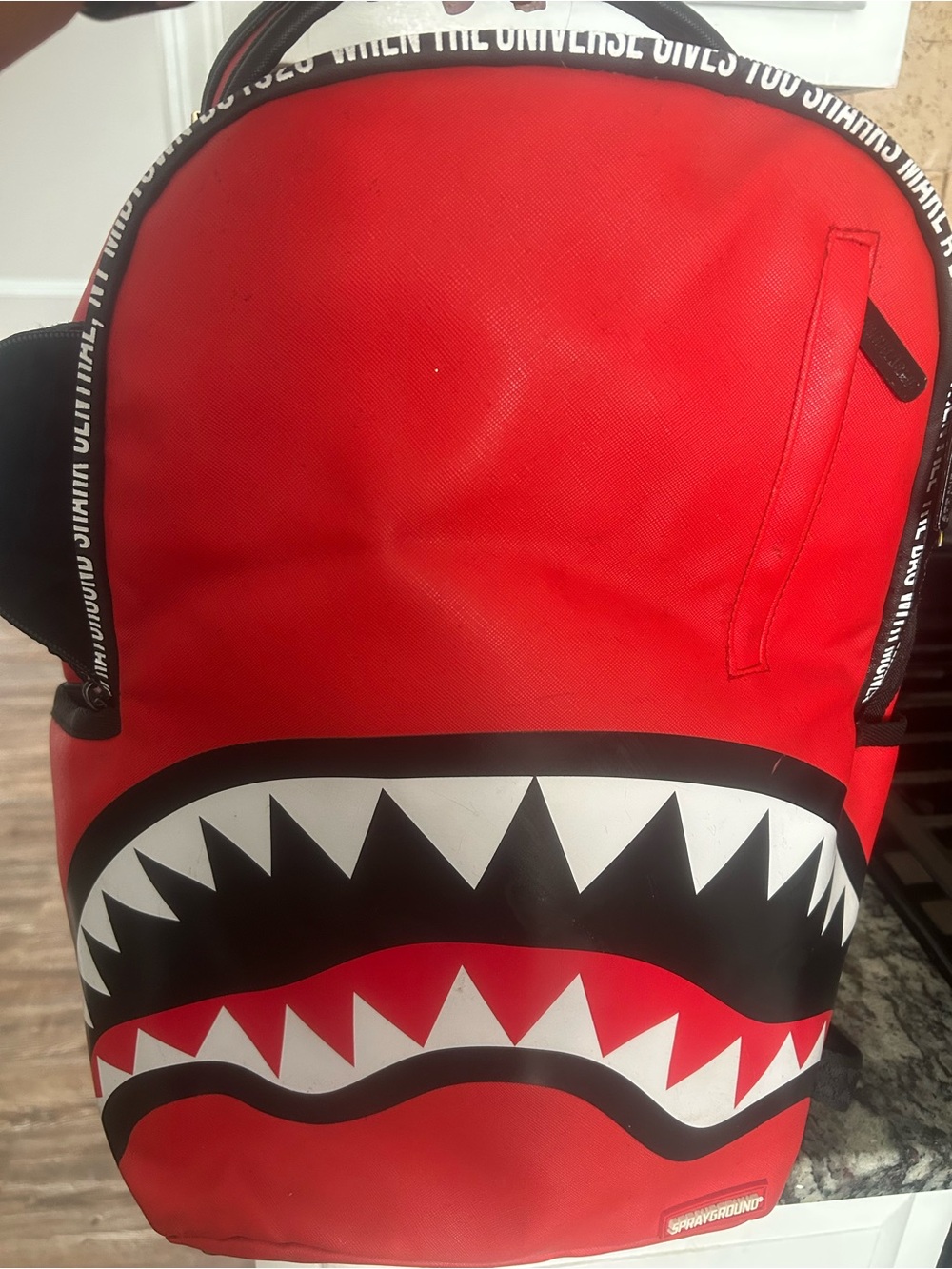 Sprayground Red Shark Mouth Kids Backpack